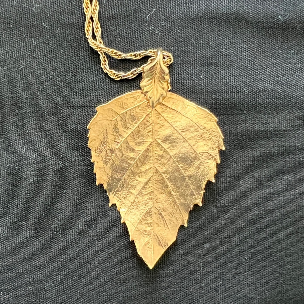 Gold Leaf Pendant from The Rose Lady Jewelry Collection